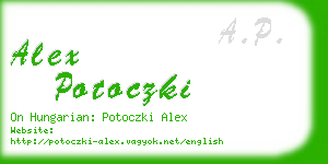 alex potoczki business card